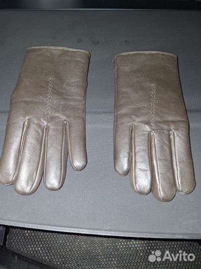 Мужские кожаные перчатки зимние с мехом