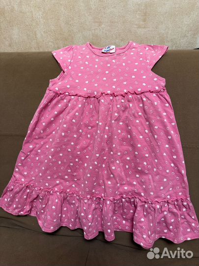 Футболка для девочки и платье 98 + колготки