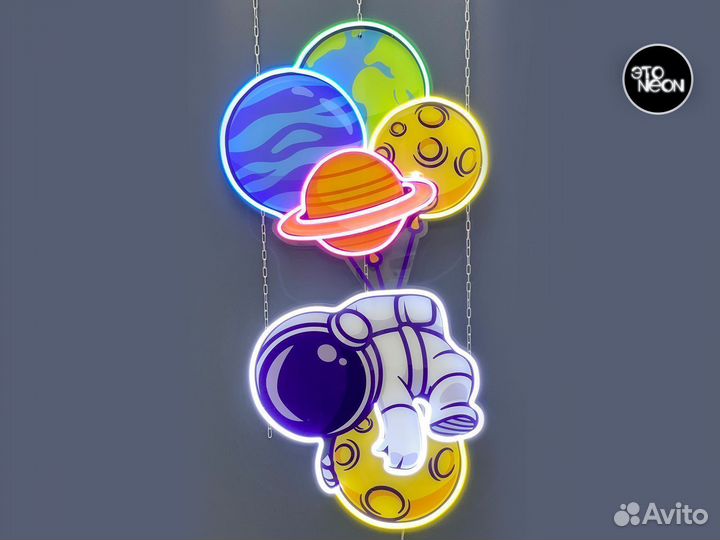 Картина с неоновой подсветкой / Неоновая вывеска