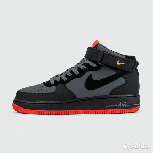 Кроссовки Nike Air Force 1 Grey / Red Ftwr