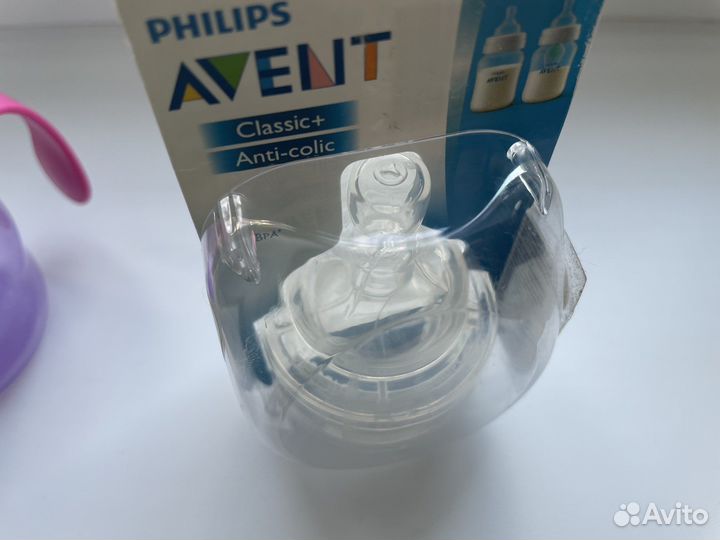 Поильник и соска на бутылочку Philips avent