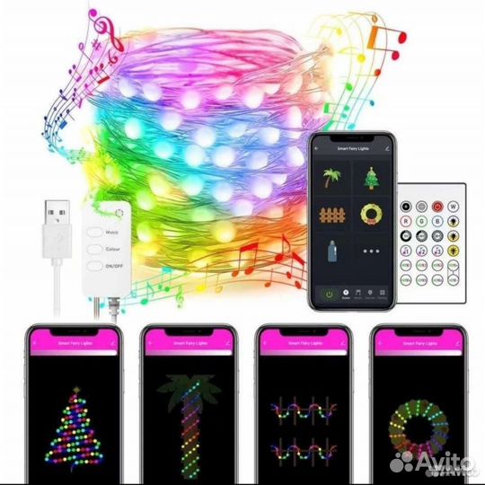 Умная гирлянда WiFi Tuya 10m