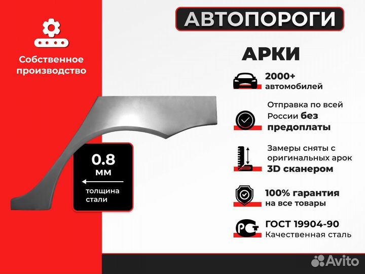 Ремкомплект арок ремонтных Mitsubishi Pajero/Monte