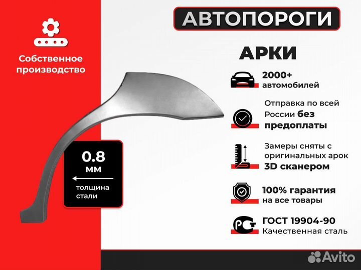 Ремкомплект арок ремонтных Toyota Corolla (E110)