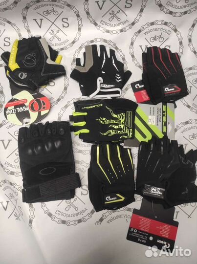 Велоперчатки без пальцев в ассортименте