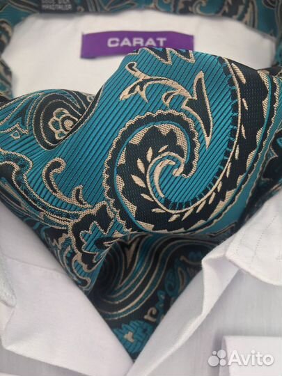 Новый аскот, паше и запонки мятные арт.10101-01