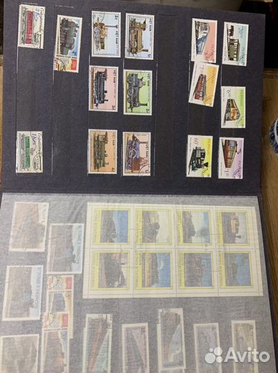 Альбом с марками паровозы локомотивы