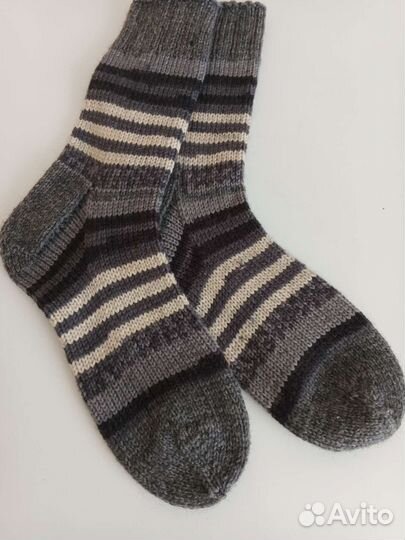 Носки шерстяные, ручная работа