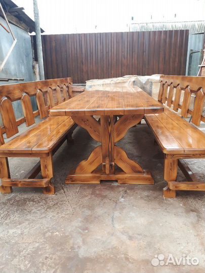 Стол с лавками комплект