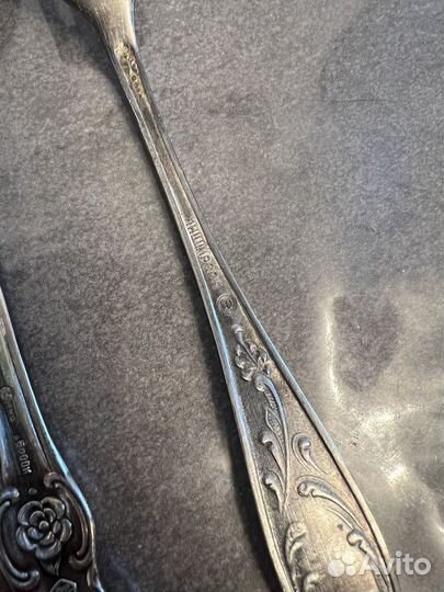 Набор столовых приборов мельхиор серебро