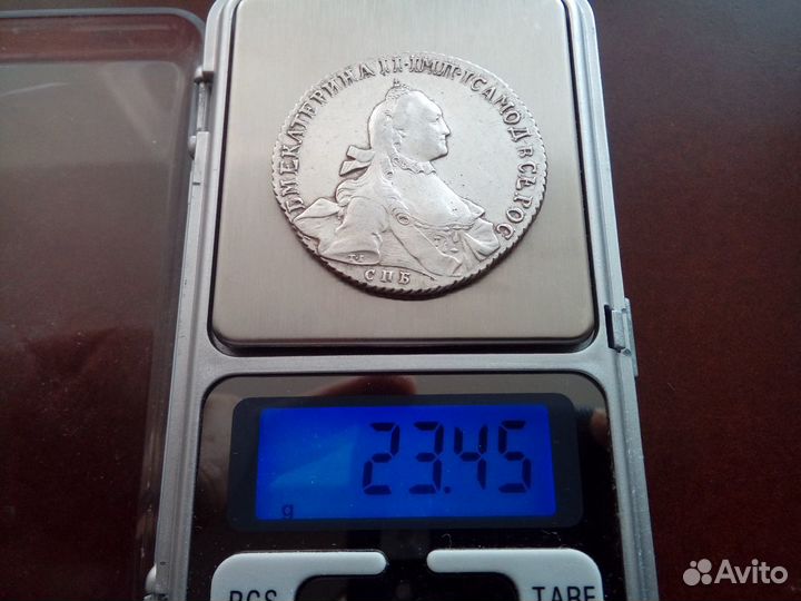 1 рубль 1765 г. спб яi Екатерина 2 UNC Оригинал