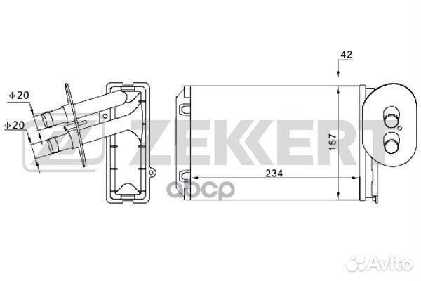 Радиатор отоп. VW Transporter IV 90- mk-5016 Ze