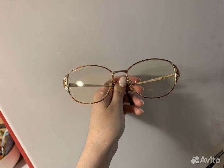 Винтажные очки хамелеоны Luxottica позолоченные