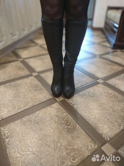 Сапоги осень весна женские 39 натуральная кожа