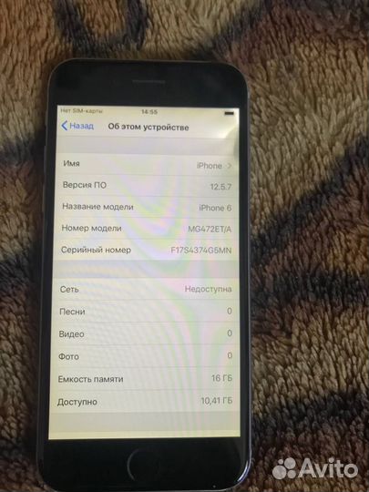 iPhone 6, 16 ГБ