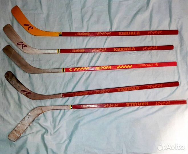 Клюшка и шайба хоккейная подростковая СССР