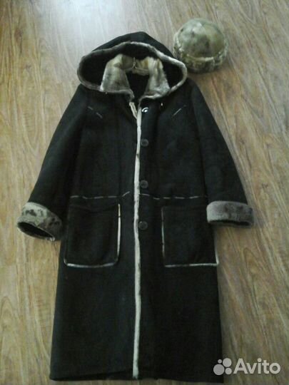 Дубленка натуральная и шапка нерпа