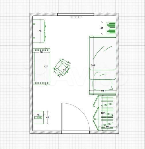 Доля в 2-к. квартире, 48 м², 3/5 эт.