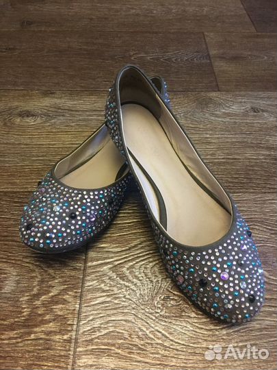 Балетки из натуральной замши