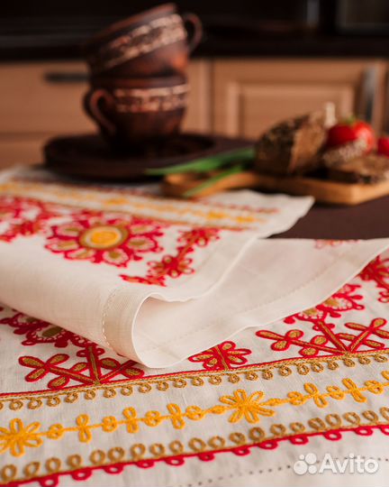 Дорожка на стол с русской вышивкой арт. 791