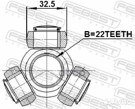 Трипоид 22X32.5 2216CER Febest