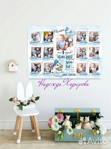 Метрика, постер достижений, подарок на годик