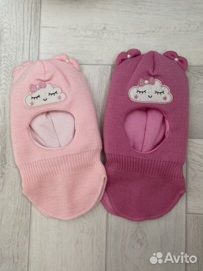 Шапка шлем для девочки зима