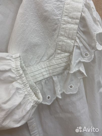 Белая кружевная блузка на девочку zara