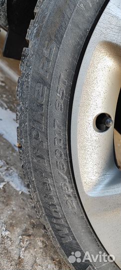 Hankook зимняя резина на штампованных дисках opel