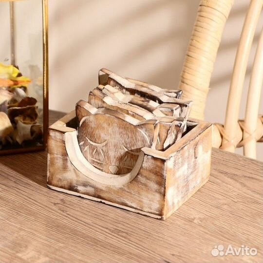 Подставка под горячее 'Кошка' (набор 6 штук) 12*9*