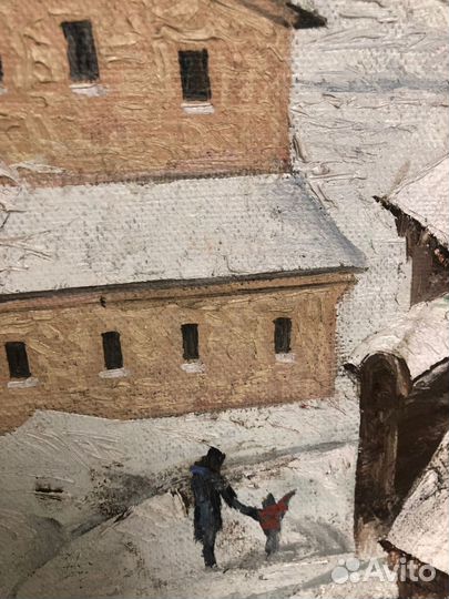 Картина маслом на холсте Москва 1950гг