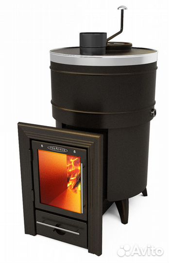 Дровяная печь тмф Скоропарка 2012 inox Люмина черн