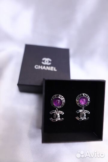 Серебряные серьги Chanel