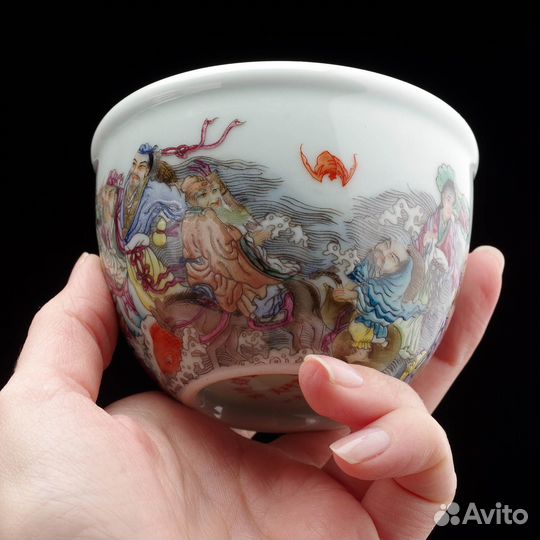 Пиала 180мл «8 бессмертных пересекают море», фэнцай эпохи Юнчжэна (402588)