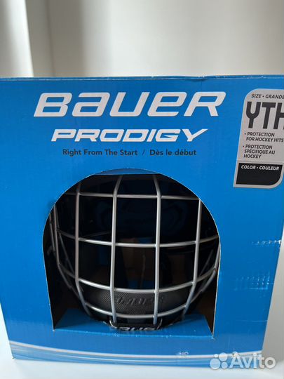 Шлем хоккейный детский bauer prodigy с решеткой