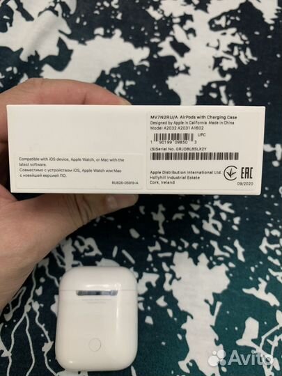 Беспроводные наушники apple airpods 2