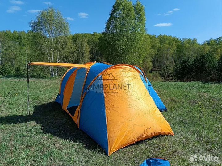 Палатка 3х комнатная 6 местная, пол в тамбуре