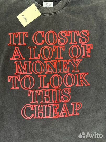 Футболка оверсайз Vetements темно серая