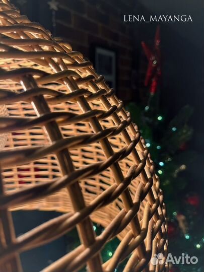 Абажур плетеный подвесной