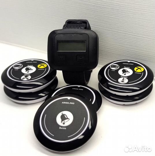 Кнопка вызова официанта, персонала с часами Эконом