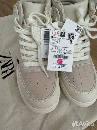 Кеды высокие Zara новые размер 36