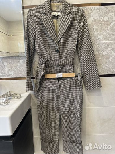 Шерстяной брючны костюм винтаж