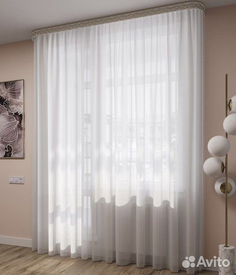 Тюль вуаль шелк (5цветов). Высота 280 и 260 см