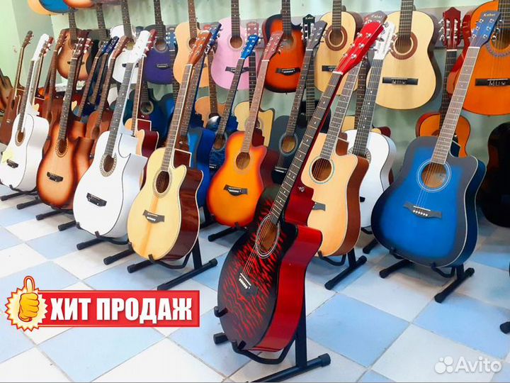 Гитара новая + комплект для гитариста