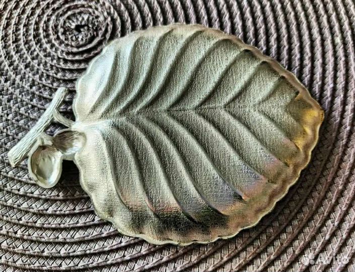 Листик винтаж серебрение Италия