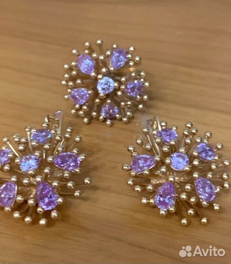 Золотые серьги 585 пробы