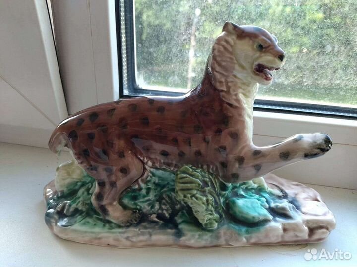 Статуэтка Ягуар Конаково. СССР. Редкость. Фарфор