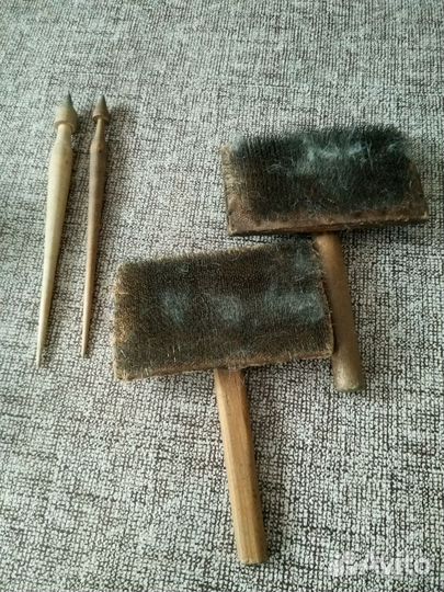 Чески для шерсти и веретено