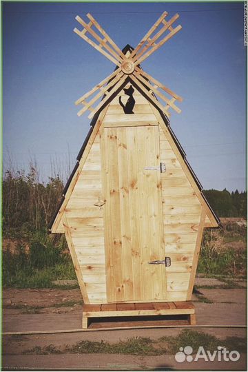 Уличный туалет деревянный RJD
