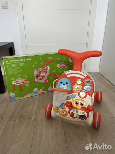 Толокар со столиком BabyGo 2в1 ходунки